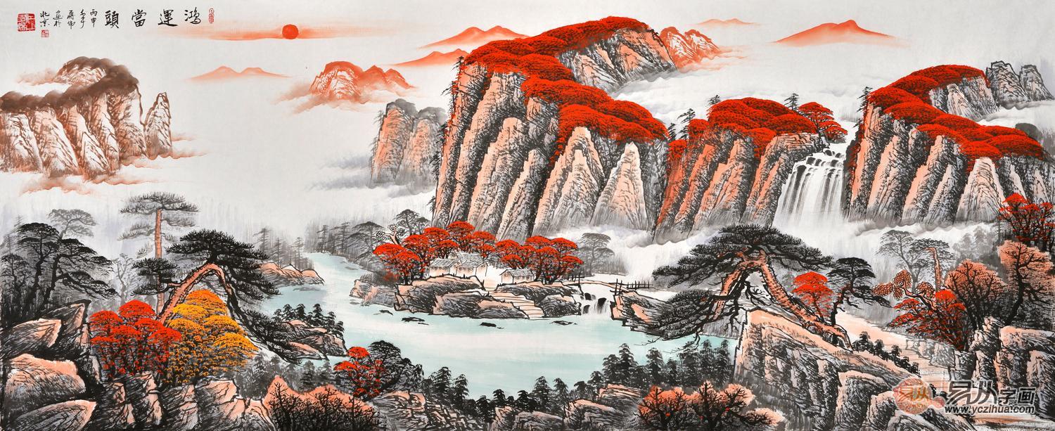 客厅风水画推荐,改运势调风水就选鸿运聚宝盆!