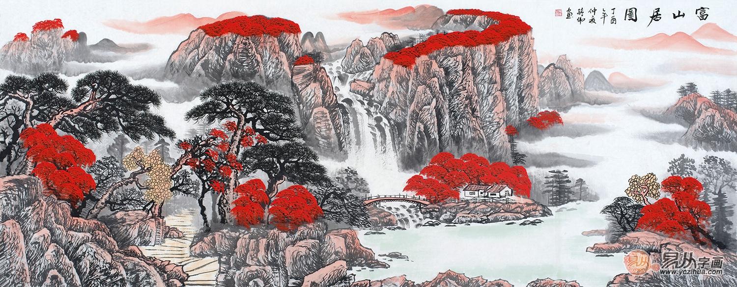 客厅风水画推荐,改运势调风水就选鸿运聚宝盆!